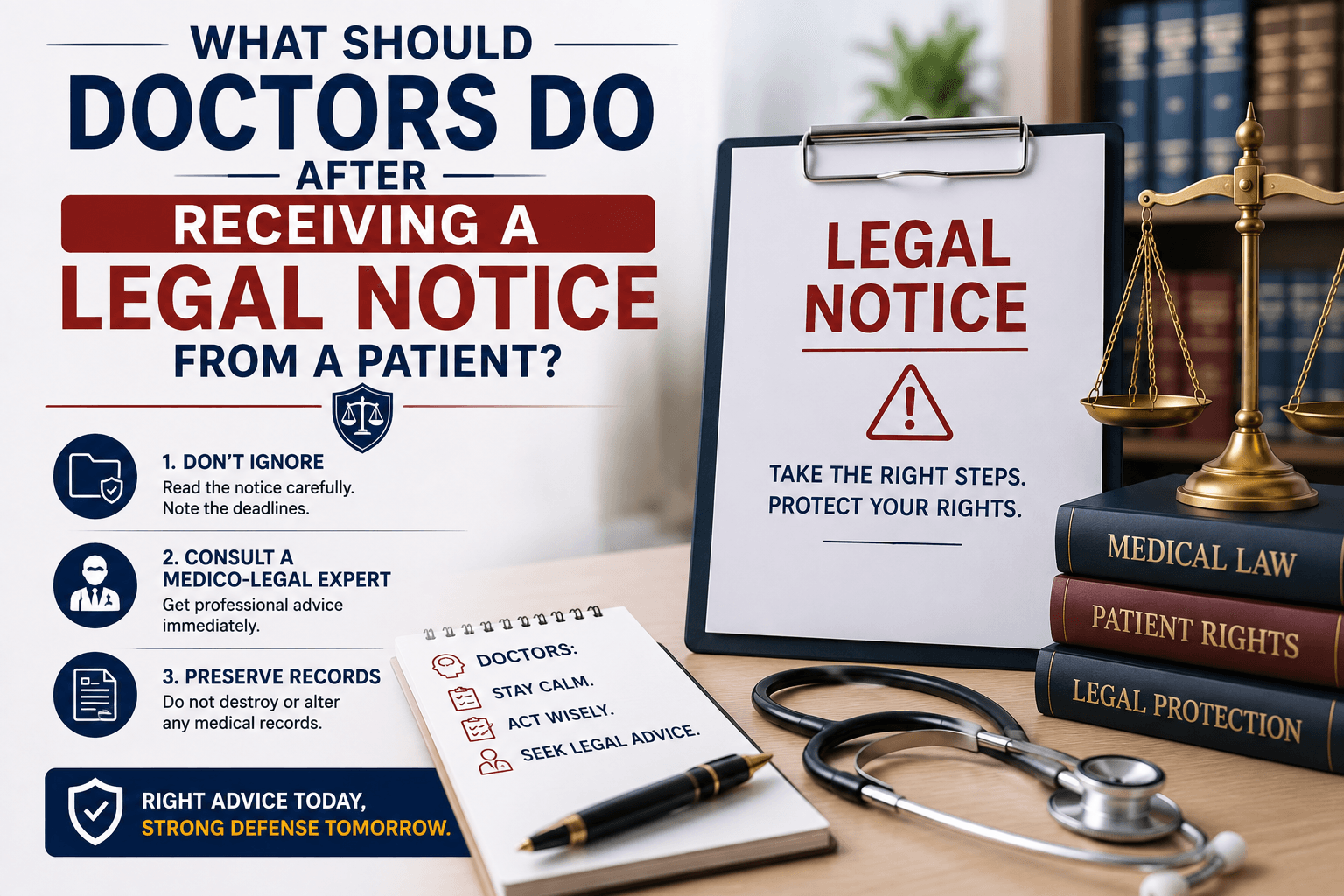 What Should Doctors Do After Receiving a Legal Notice from a Patient?